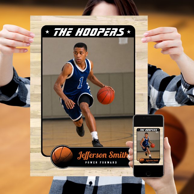 Póster Jugador de baloncesto personalizable (A stylish way to build a unique basketball poster)