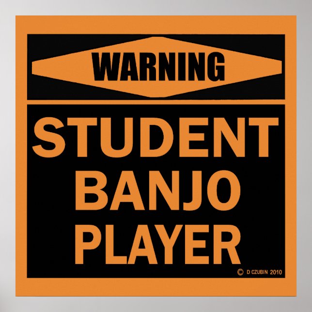 Póster Jugador de Banjo Estudiantil (Frente)