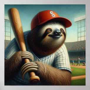 Póster Jugador de Béisbol Eslovaco