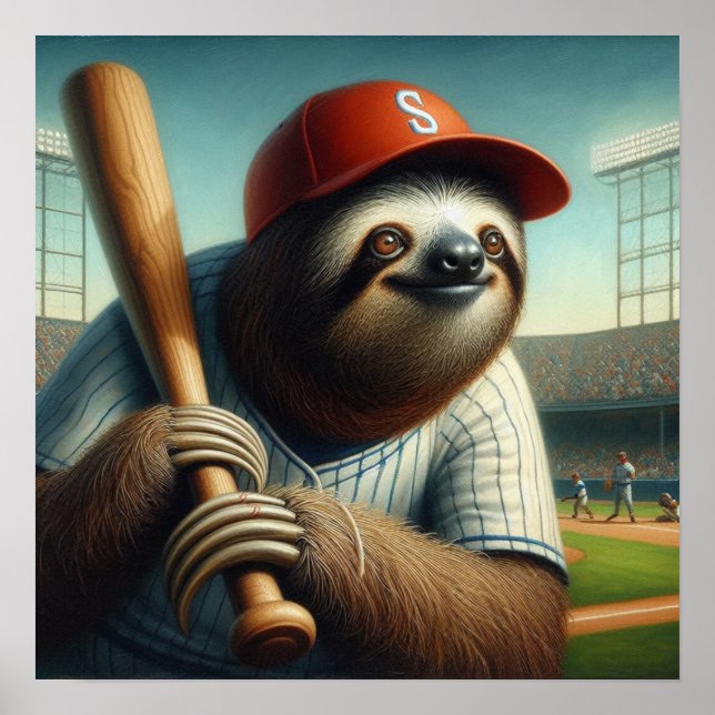 Póster Jugador de Béisbol Eslovaco (Frente)