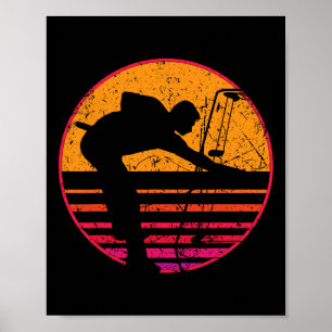 Póster Jugador De Billar Retro Vintage 8 Ll