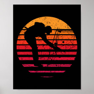 Póster Jugador De Billar Retro Vintage 8 Ll