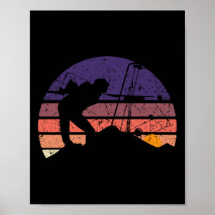 Póster Jugador De Billar Retro Vintage 8 Ll