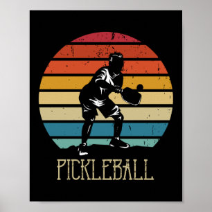 Póster Jugador de bolas retro vintage