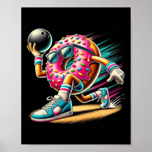 Póster Jugador de boliche Donut Lover