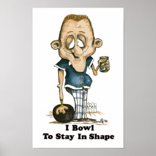 Póster jugador de bolos