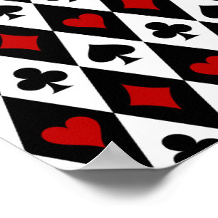 Póster Jugador de Cartas de Blackjack Casino Las Vegas