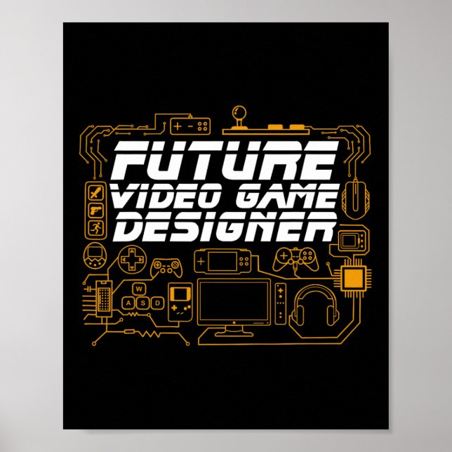 Póster Jugador de codificación de programador de futuros  (Frente)