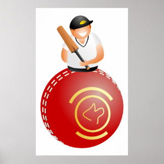 Póster Jugador de Cricket