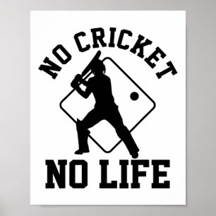 Póster Jugador de Cricket 