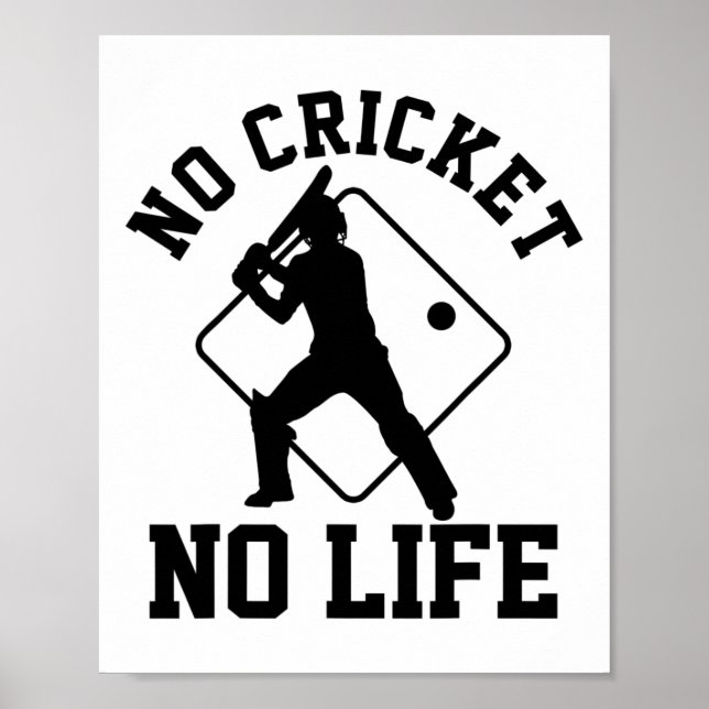 Póster Jugador de Cricket  (Frente)