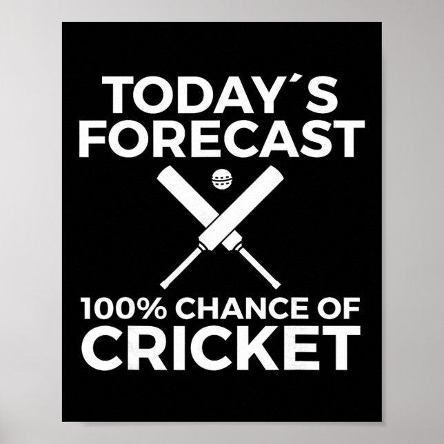 Póster Jugador de cricket (Frente)