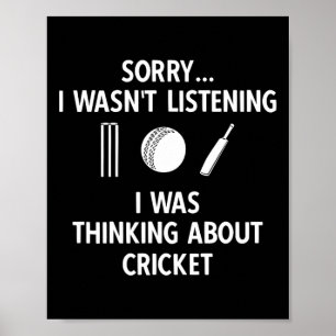 Póster Jugador de cricket Deporte de cricket Vintage Cric