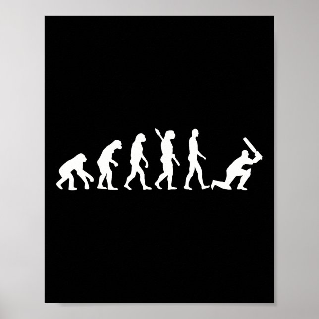Póster Jugador de cricket Evolution 1  (Frente)