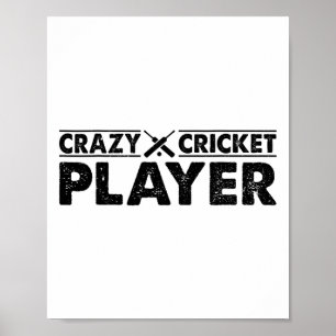 Póster Jugador de cricket loco - Jugador de cricket jugan
