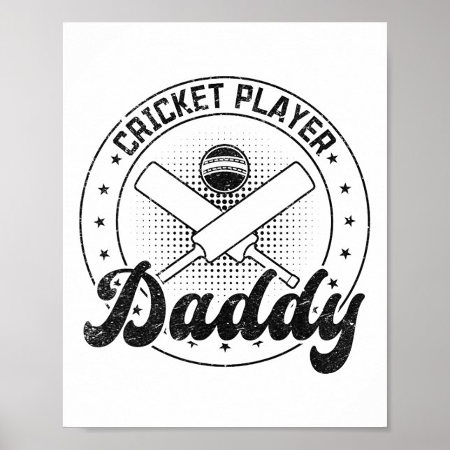 Póster Jugador de cricket papá  (Frente)