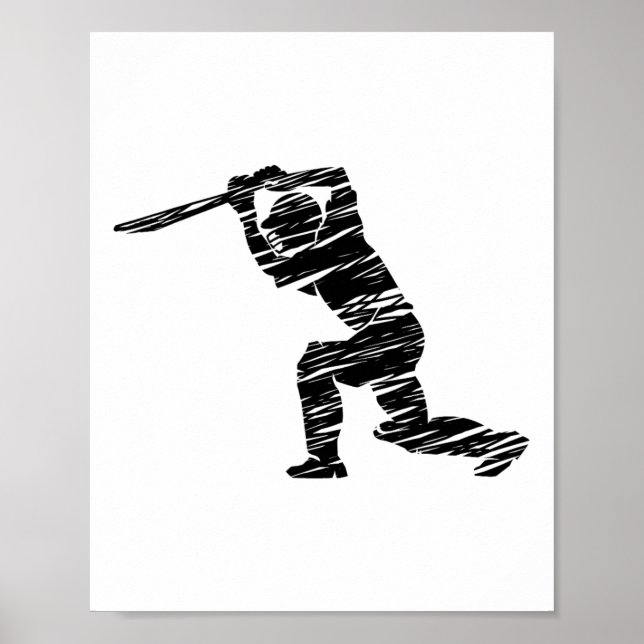 Póster Jugador de críquet 1  (Frente)