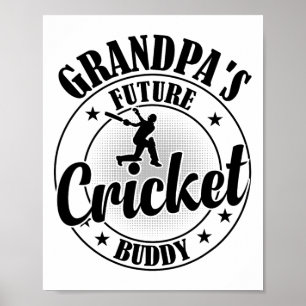 Póster Jugador de críquet - El futuro críquet de abuelo