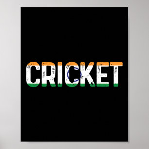 Póster Jugador de críquet India Críquet