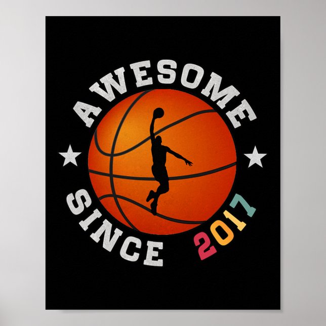 Póster Jugador de cumpleaños de Bysketbyll asombroso desd (Frente)
