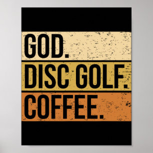 Póster Jugador de Disc Golf Cristiano diciendo yo Dios. D