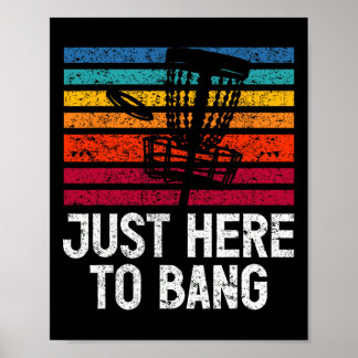Póster Jugador de Disc Golf Solo Aquí Para Golpear