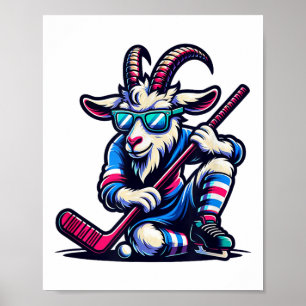 Póster Jugador de equipo de portero de hockey sobre hielo