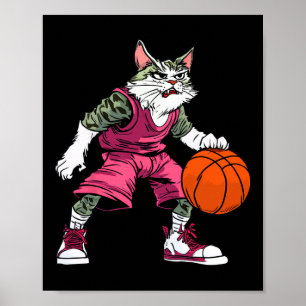 Póster Jugador de Esqueleto de Gato Esqueleto de Gato