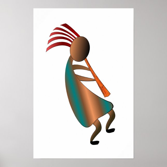Póster Jugador de flauta de Kokopelli (Frente)