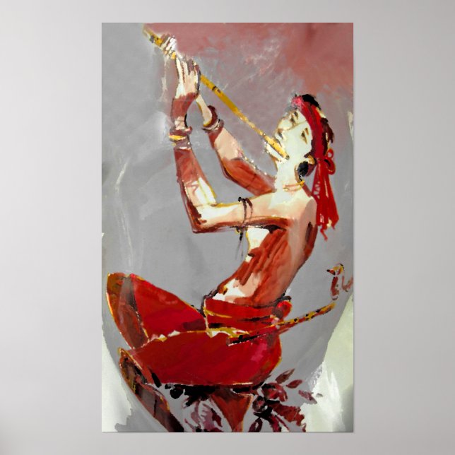 Póster Jugador de flauta / músico (Frente)