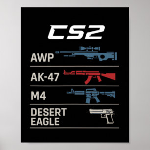 Póster Jugador de Fps Divertido Cs En Primera Persona Jue