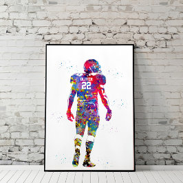 Póster Jugador de Fútbol Americano