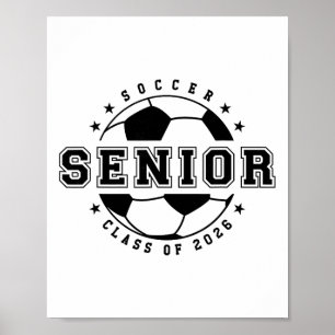 Póster Jugador de Fútbol Año Sénior Cl De 2026 Graduado 