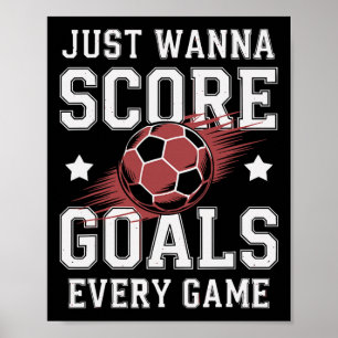 Póster Jugador de Fútbol Anota Más Goles Raíces Para 