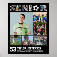 Jugador de fútbol Collage de fotos deportivo noctu