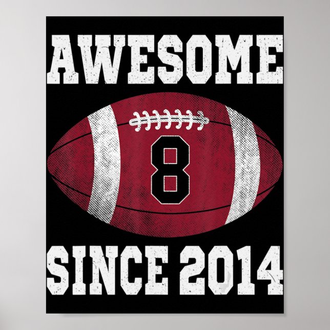 Póster Jugador de Fútbol de 8 años de edad R (Frente)