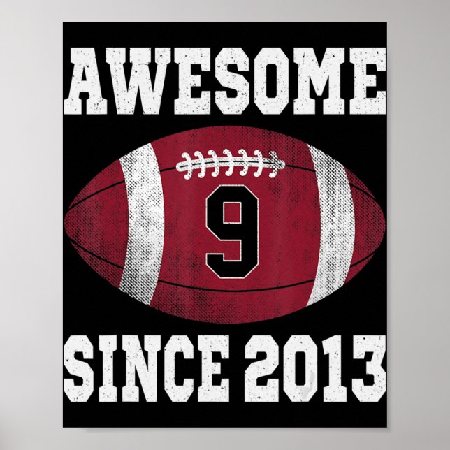 Póster Jugador de fútbol de 9 años de edad R (Frente)