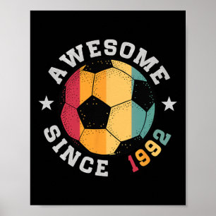 Póster Jugador de Fútbol de Cumpleaños 33 Años Increíble