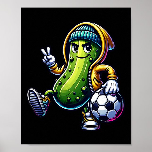 Póster Jugador de fútbol de pepinillo urbyn Vibra cómica  (Frente)