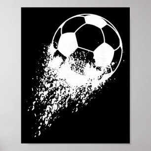 Póster Jugador de Fútbol Deportes Vintage Hombres Chicos