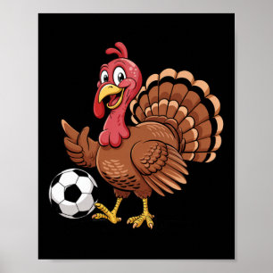 Póster Jugador de fútbol divertido de Acción de Gracias T