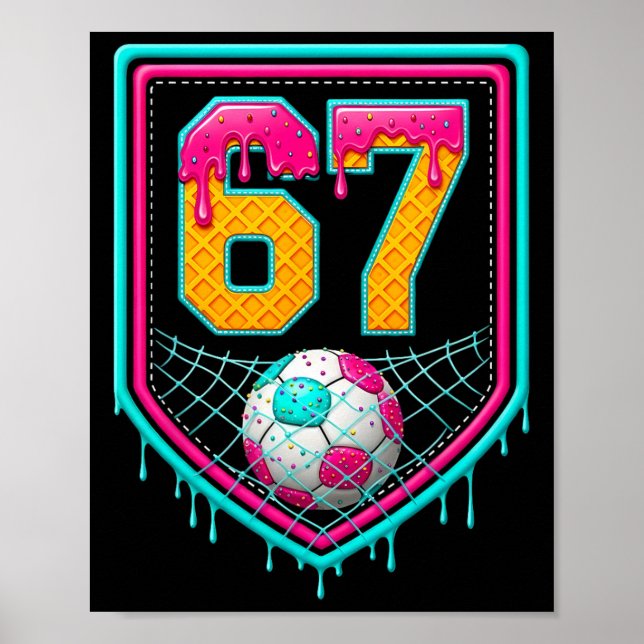 Póster Jugador de Fútbol Drip Número 67  (Frente)