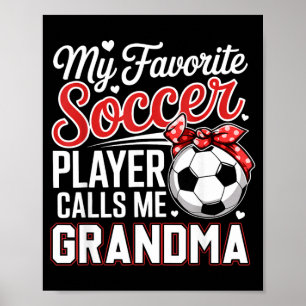 Póster Jugador de Fútbol Favorito Llama a la Abuela el Dí