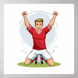 Póster Jugador de fútbol hombre