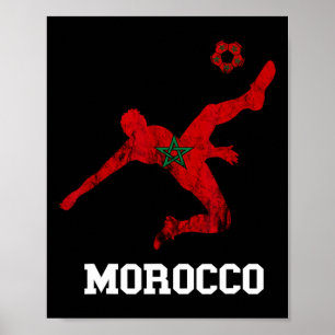 Póster Jugador de fútbol marroquí Orgullo marroquí Byll M