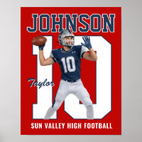 Jugador de Fútbol Senior Número Foto Personalizada