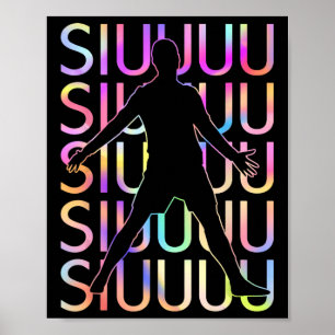 Póster Jugador de fútbol Siuuu divertido fútbol fútbol ch