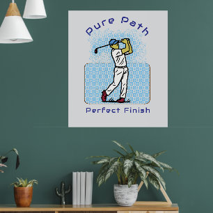 Póster jugador de golf