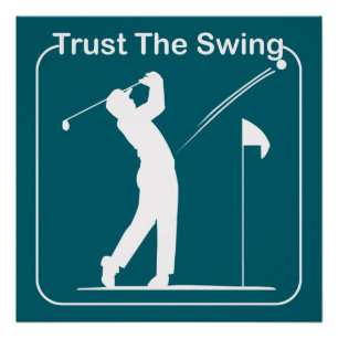 Póster jugador de golf