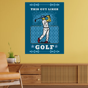 Póster jugador de golf